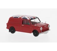 Austin Mini Van, rouge, union jack, 1960 - BREKINA 15365 - HO 1/87