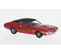 Brekina 18326 Auto Ford Gran Torino Sport 1/87 Rouge/Noir, 1969 Neuf