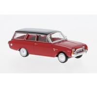 Brekina 19478 - 1/87 Ford Taunus P3 Turnier, Rouge/Noir, 1964 - Neuf
