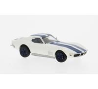 Chevrolet Corvette C3, coupé, blanc/bleu, 1968 - BREKINA 19991 - HO 1/87