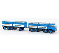 BREKINA 58537 Fiat 691 Bleu 'Parmalat' Chargé Avec Bidons De Lait HO 1:87