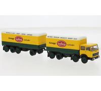 Brekina 58542 - 1/87 Fiat 691 Millepiedi, Galbani, Train de Bagages, 1970 - Neuf