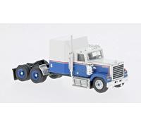 Brekina 85781 Chevrolet Bison Camion Remorque Bleu/Blanc HO 1:87 NEUF