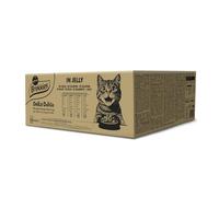 Brekkies Daily Delice Nourriture Humide pour Chats en gelée (Poulet, Dinde, Saumon et Thon) - Jumbo Pack de 80 x 85 g