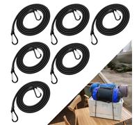 Brelet Tendeurs Elastique avec Mousqueton, 6 Pcs Robuste Tendeur Elastique, Tendeurs Elastique avec Crochets 30CM Résistance aux UV & Conditions Climatiques