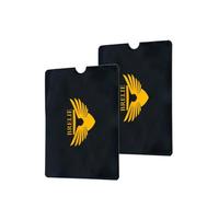BRELIE Pochettes de blocage RFID : carte de crédit/passeport, protection de sécurité sans contact, protection contre le cybervol d'identité, Noir , Passport L 13.5 x W 10.5cm Credit L 9.2 x W 6.2cm,