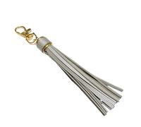 Breloque à pompon avec fermoir mousqueton pour sacs | Bandes de cuir PU faites à la main, forme légère à clipser, détail décoratif pour un point d ' attache de, ton