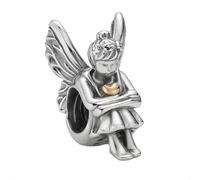 Breloque ange gardien pour bracelets Pandora en argent sterling 925 véritable fée Pixie - Boîte cadeau Happy Birthday, One Size, Métal, Pas de pierre précieuse