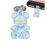 Breloque anti-poussière pour téléphone - Type C mignon ours anti-poussière en acrylique | Coque de port de charge, pendentif de téléphone portable, petite breloque pour smartphones, accessoires de