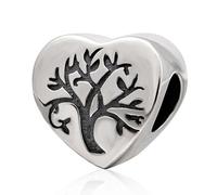Breloque arbre de vie en argent sterling 925 avec cœur pour bracelet Pandora