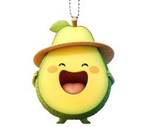 Breloque avocat avec expressions de dessin animé, décorations de fête avocat en acrylique 2D, décoration mignonne pour sac à dos, accessoire pour fête, Saint-Valentin, arbre de Noël, style 1, Refer to