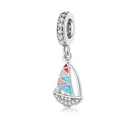 Breloque bateau à voile en argent sterling 925 pour bracelet Pandora