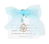 Breloque bleue pour future mariée sur cadeau de mariage, bouquet d'ange de mariée, porte-jarretelles, cadeau de mariage pour fille, cadeau de mariage, de la part de maman, papa, grand-mère, sœur, amis