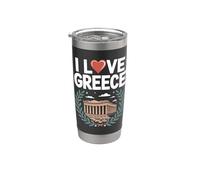 Breloque branche d'olivier Parthénon « I Love Greece » Gobelet isotherme en acier inoxydable double paroi