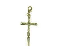 Breloque charm crucifix doré SC Crystal