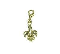 Breloque charm fleur de lys dorée SC Crystal
