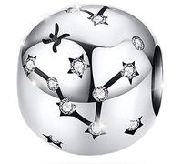 Breloque Charm New 2024 MariaFonte Signe Zodiaque Pendentifs Original Offres Charming Bead Argent 925 Coeur Maman Compatible Rose Porte-bonheur Famille Noël Femme Bracelet Fille Bracelet Infini Set