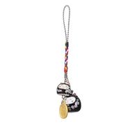 Breloque Chat Japonerie Suspendu, Pendentif Porte-clés Noir, Ambiance Noël | Décoration en Cuivre et Céramique, pour Paquet à Dos, Handbag, Voiture, Présent Anniversaire ou Anniversaire de Couple