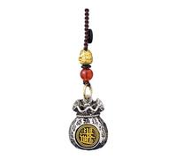 Breloque chinoise | Porte-clés rotatif pour sac d'argent - Pendentif de voiture de prospérité quotidienne, porte-clés de caractère chinois pour sac à main, sac à dos, porte-clés pour