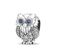 Breloque chouette Axolotl Marie Jésus Bible ADHD Chat Chien Potter Souris Breloque en Argent sterling 925 Compatible avec les bracelets Pandora Moments, Métal Argent sterling, Pas de gemme