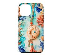 Breloque Coquillage Spirale Nautique Été Coque pour iPhone 12 Mini