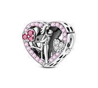 Breloque d'amour débordante, breloque pour bracelet, compatible avec le collier bracelet pandora