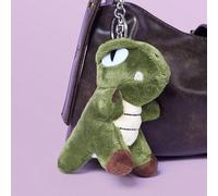Breloque de chaîne clé de sac à dos de dinosaure de bande dessinée, breloque de chaîne clé en peluche therian AnimalDuvet