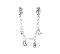 Breloque de chaîne de sécurité love sonata, breloque pour bracelet, compatible avec le collier bracelet pandora