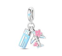 Breloque de perle de vol paris, breloque pour bracelet, compatible avec le collier de bracelet pandora