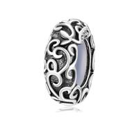 Breloque de perles d'espacement en silicone à motif de défilement breloque en argent sterling 925 convient au bracelet pandora, scc3107