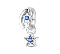 Breloque de perles d'étoiles filantes, breloque de perles en argent sterling 925 véritable, compatible avec le bracelet pandora