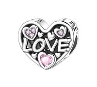 Breloque de perles LOVE, breloque pour bracelet, compatible avec le collier bracelet Pandora