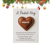 Breloque De Poche En Forme De Cœur, Souvenir D'encouragement - De Message Positif Sur Le Thème Du Football, Mini Carte Cadeau Inspirante Pour Les Supporters, Affichage De Motivation, Élévation
