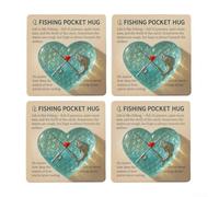 Breloque de poche en métal et verre de mer, fabriquée à la main, souvenir inspirant pour les amateurs de pêche et pour les papas pour se rappeler des aventures joyeuses en plein air (2)