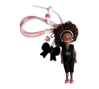 Breloque de porte-clés - Porte-clés Mignon Design Fille Noire - Pendentifs Sac à Main - pour intérieur extérieur voyage école femmes hommes garçons filles ados adultes épouse petite