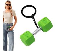 Breloque de sac à haltère, breloque décorative amusante pour sac à main | Fournitures pour amateurs de fitness, décoration de sac à dos multifonction pour sac à main, Vert gazon, Refer to description