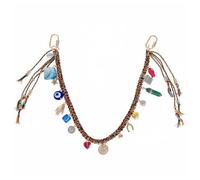 Breloque de sac à main avec motif mauvais œil pour femme - Porte-clés tressé multi-breloques pour sac à main, sac à dos