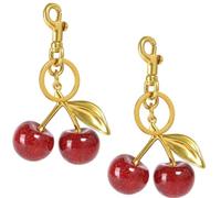 Breloque de Sac Cerise,Lot de 2 Porte-clés Pendentif pour Sac à Main Porte-Clés Cerise Mignon Versatile Key Ring Pendentif Sac Cerise Exquis Fashionable Accessories for Bags or Keys pour Femme