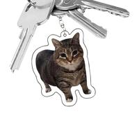 Breloque de sac en forme de chat - Porte-clés en acrylique | Breloque de collection tendance pour adolescents, adultes, couples, amis, camarades de classe, sac d'école, Chat tournant, Refer to