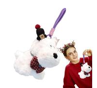 Breloque de sac en peluche pour chien, porte-clés West Highland Terrier, porte-clés chiot en peluche, breloque de sac à dos, pendentif chiot West Highland, breloque de sac pour chiot, b, Refer to