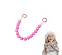 Breloque décorative pour téléphone portable, bracelet de téléphone, étui de téléphone portable, porte-clés, téléphone portable, Perles blanches + rose rouge, Refer to description