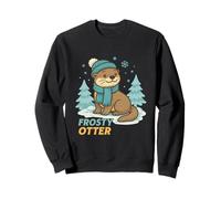 Breloque d'hiver en Forme de Loutre givrée Sweatshirt