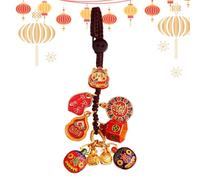 Breloque Dieu de la richesse | Pendentif de sac créature Dieu de la richesse | Souvenir chinois traditionnel figurine automobile décoration automobile pour les trajets