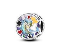 Breloque d'ornement de chaîne d'aventure alice et lapin blanc, breloque de bracelet en perles, adaptée aux bracelets de 3 mm à 4,5 mm