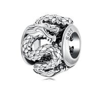 Breloque dragon en argent sterling 925 pour bracelets Pandora, Argent sterling, Argent sterling