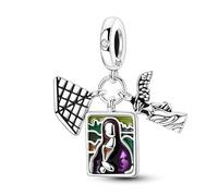 Breloque en argent 925 avec motif Paris Lourve compatible avec les bracelets Pandora, Trollbeads, Chamilia, Biagi et beaucoup d'autres bracelets à breloques britanniques.