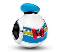 Breloque en argent 925 avec personnage Donald le canard compatible avec les bracelets Pandora, Trollbeads, Chamilia, Biagi et beaucoup d'autres bracelets à breloques britanniques.