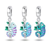 Breloque en argent sterling 925 avec attrape-rêves en forme de chat et chien phosphorescent, pour mère, fille, coccinelle, chouette, compatible avec les bracelets Pandora Moments, Métal Argent