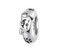 Breloque en argent sterling 925 avec empreinte de patte - Compatible avec les bracelets Pandora pour femme, keineKeine Größe verfügbar, Argent sterling, Zircone cubique créé