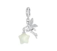 Breloque en argent sterling 925 avec étoile et fée magique pour bracelets Pandora, Lumineux, Lumineux